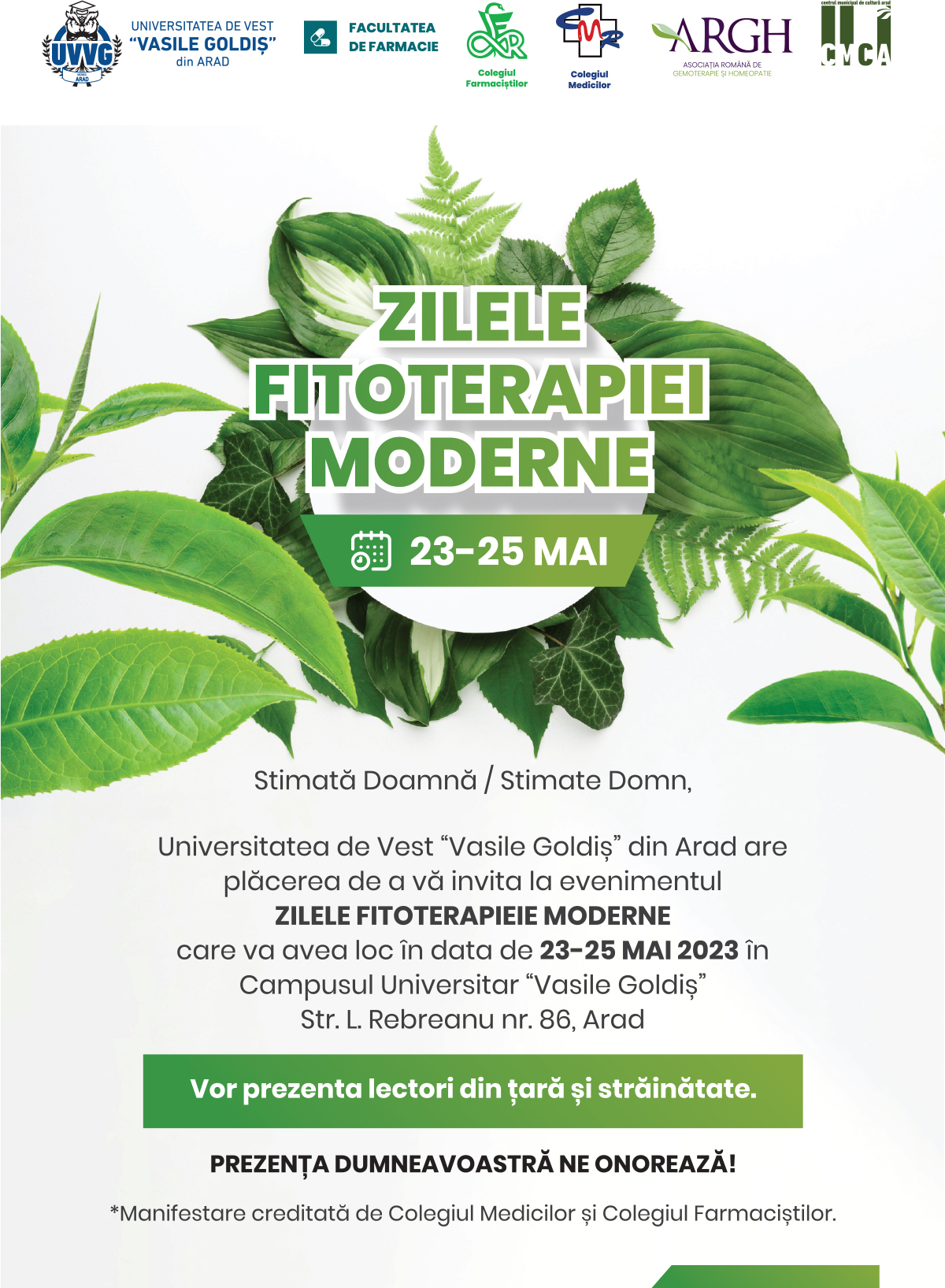 Zilele fitoterapiei moderne la Arad