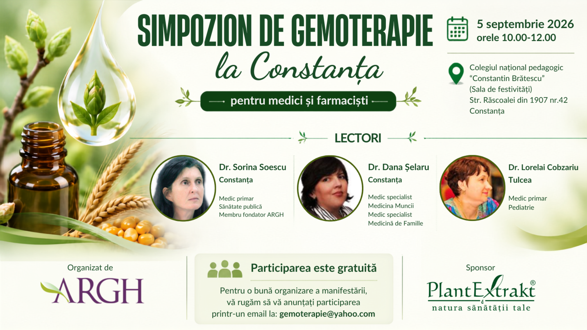 Simpozion de Gemoterapie la Constanța, pentru medici și farmaciști - 5 septembrie 2026, orele 10.00-12.00